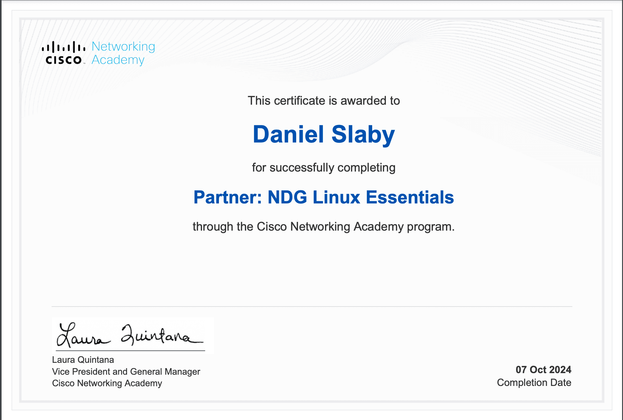 Partner: NDG Linux Essentials