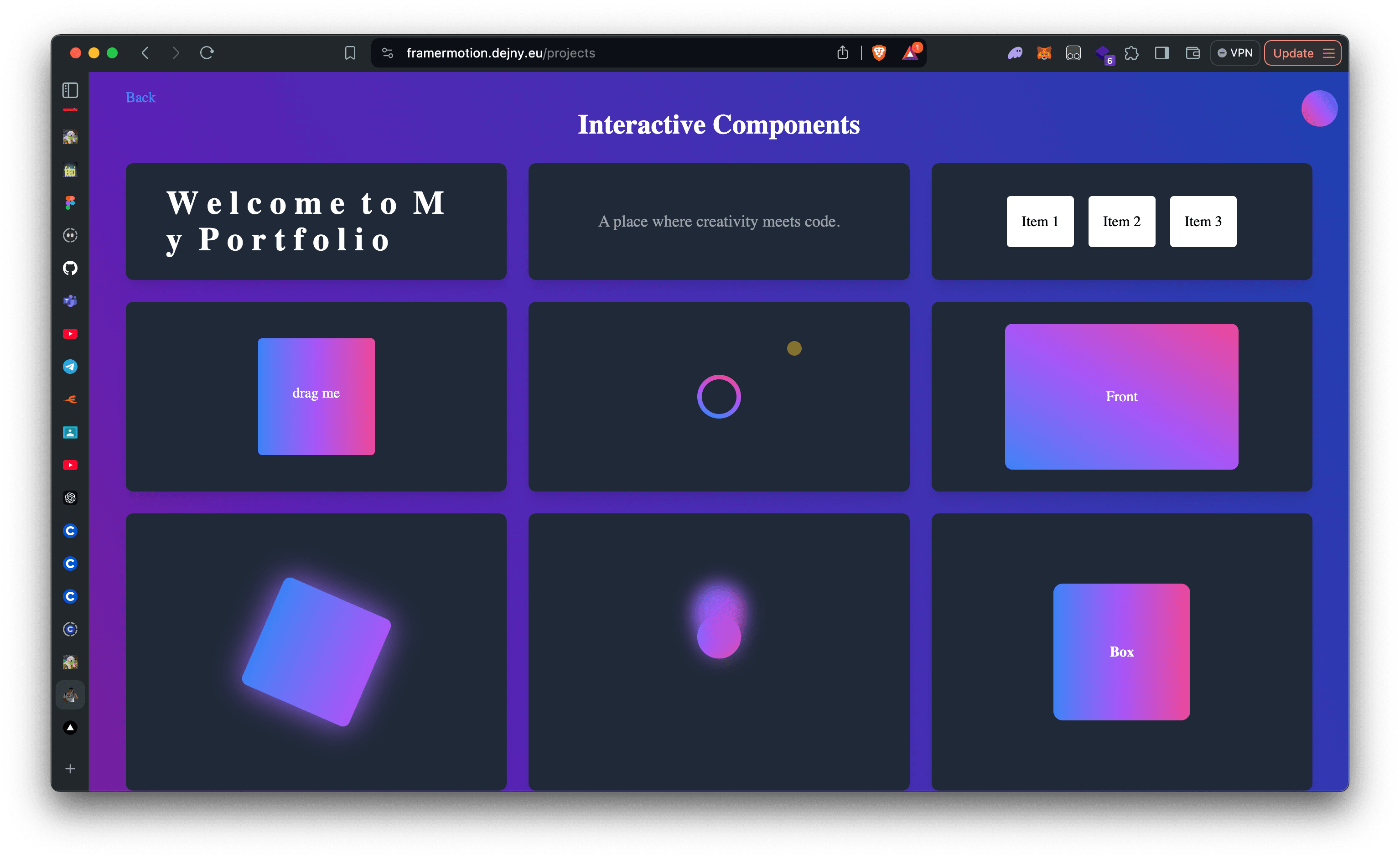 Framer Motion Showcase